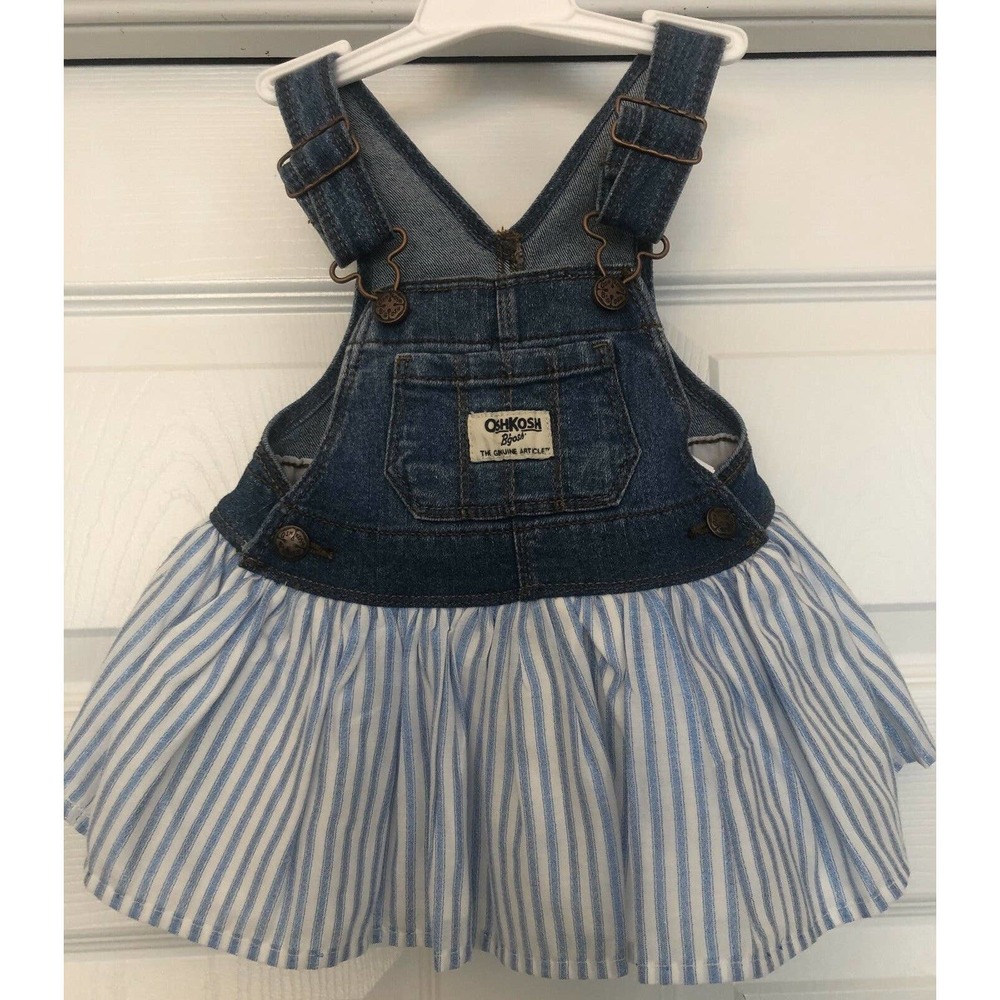 Oshkosh Bgosh Girls Vestbak Overall Dress 6 Months